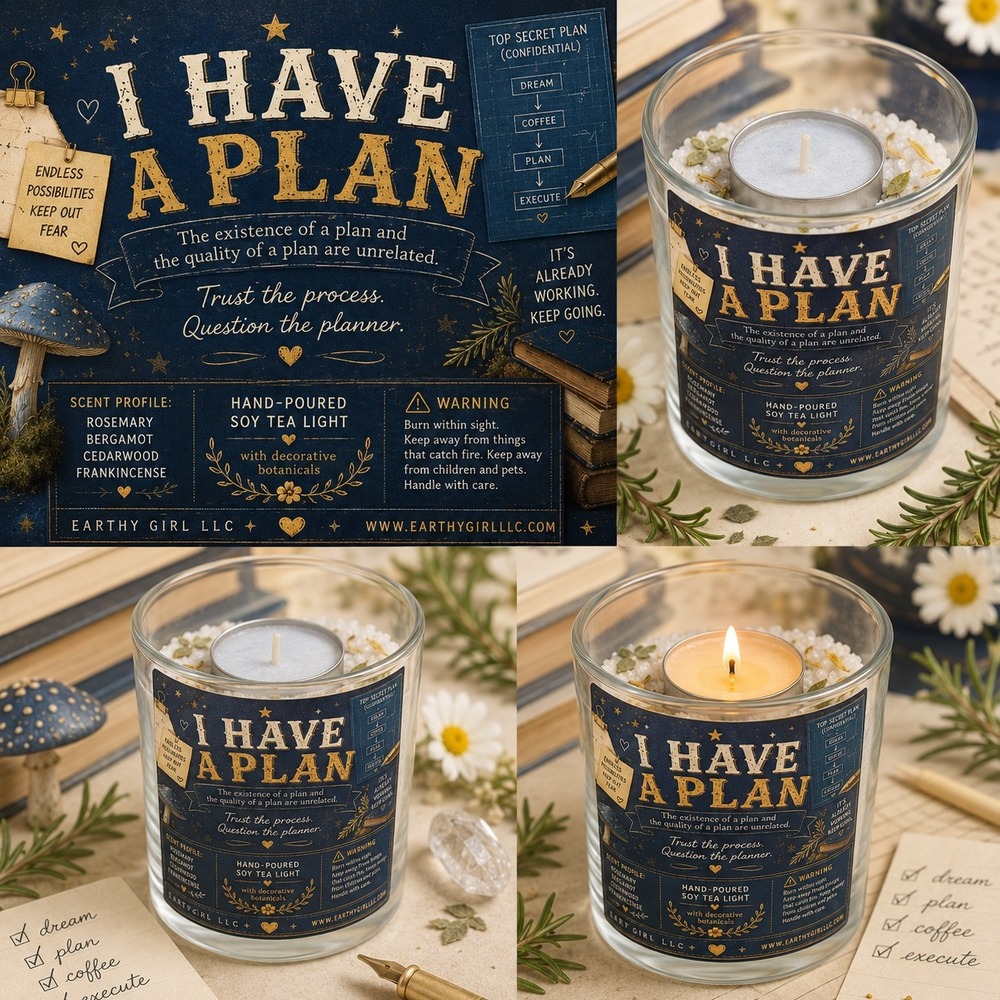 I‎ Have A Plan Tea Light Candle Set